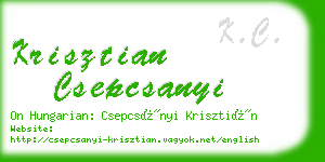 krisztian csepcsanyi business card